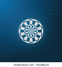 Flat target for darts.