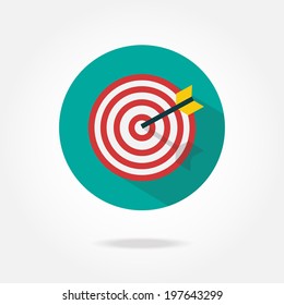 Flat target icon.