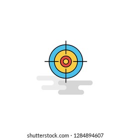 Flat Target  Icon. Vector