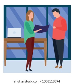 Flat task assign illustration vector 