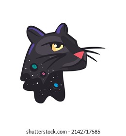 flat tattoos of black panther over white