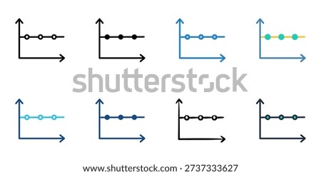 Flat Tax Rate icons set multiple style collection. Editable stroke 
