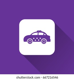 flat taxi car icon