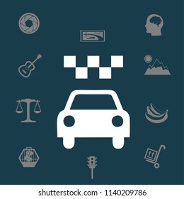 Flat taxi icon.