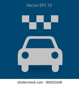 Flat taxi icon.