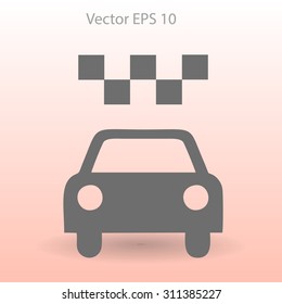Flat taxi icon.