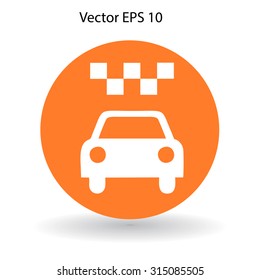 Flat taxi icon.