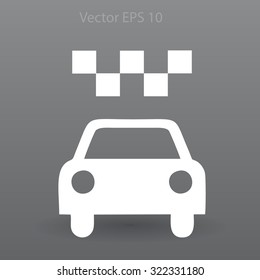 Flat taxi icon.