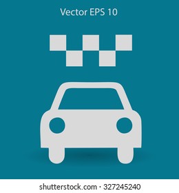 Flat taxi icon.