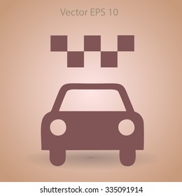 Flat taxi icon.