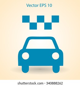 Flat taxi icon.
