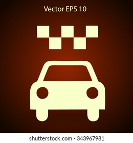 Flat taxi icon.