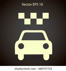 Flat taxi icon.