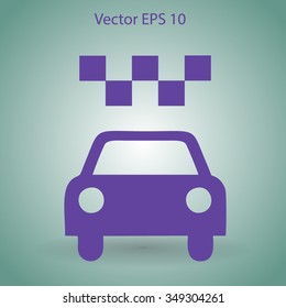 Flat taxi icon.