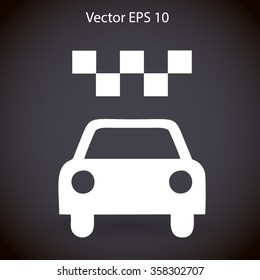 Flat taxi icon.