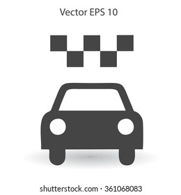 Flat taxi icon.