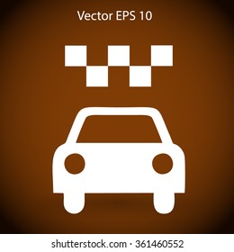 Flat taxi icon.