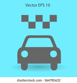 Flat taxi icon.