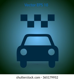 Flat taxi icon.