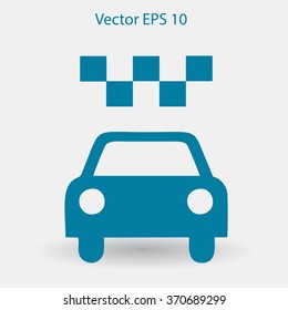Flat taxi icon.