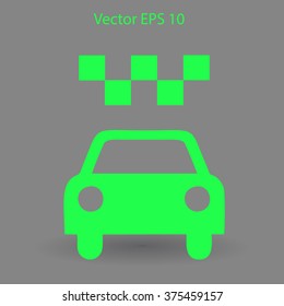 Flat taxi icon.