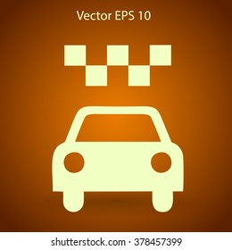 Flat taxi icon.