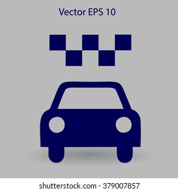 Flat taxi icon.