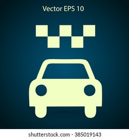 Flat taxi icon.