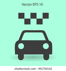 Flat taxi icon.
