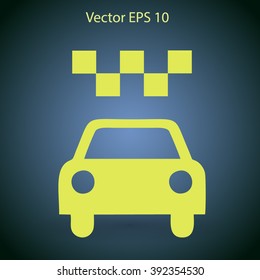 Flat taxi icon.
