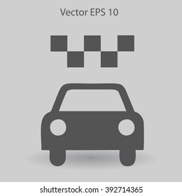 Flat taxi icon.
