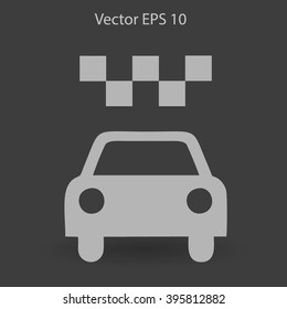 Flat taxi icon.