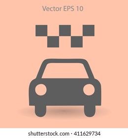 Flat taxi icon.