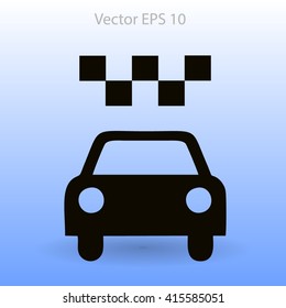 Flat taxi icon.