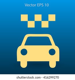 Flat taxi icon.