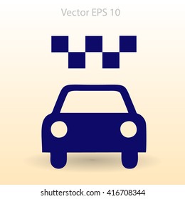 Flat taxi icon.