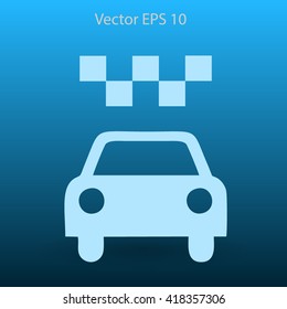 Flat taxi icon.