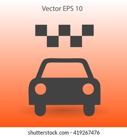 Flat taxi icon.