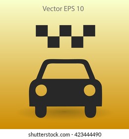 Flat taxi icon.