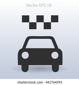Flat taxi icon.