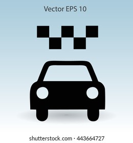 Flat taxi icon.