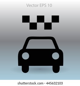 Flat taxi icon.