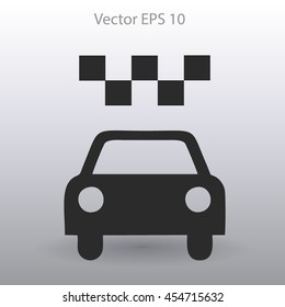 Flat taxi icon.