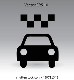 Flat taxi icon.