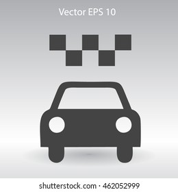 Flat taxi icon.