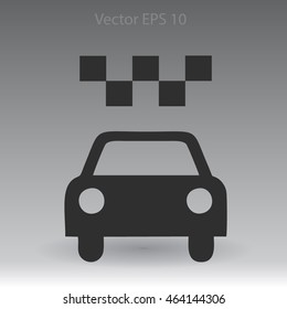 Flat taxi icon.