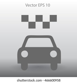 Flat taxi icon.