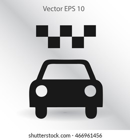 Flat taxi icon.