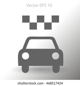 Flat taxi icon.