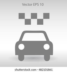 Flat taxi icon.